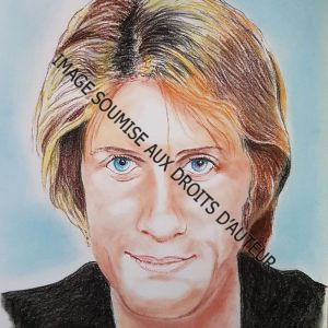 PASTEL JACQUES DUTRONC - Ft A4