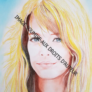 PASTEL FRANCOISE HARDY - Ft A4