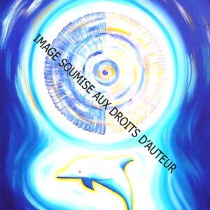 PEINTURE SUR TOILE CHAKRA-6-3ème-OEIL - 54x73cm