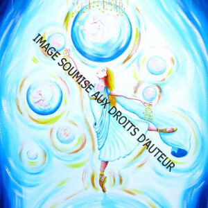 PEINTURE SUR TOILE DANSEUSE - 46x61cm