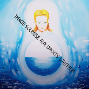 PEINTURE SUR TOILE ELEMENT-EAU - 80x80cm