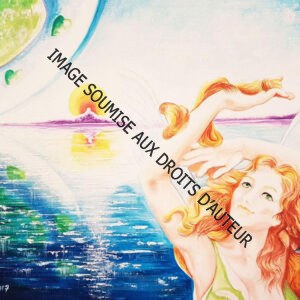 PEINTURE SUR TOILE FEE+TERRE - 46x55cm