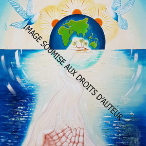 PEINTURE SUR TOILE LES-3-SOLEILS - 73x92cm