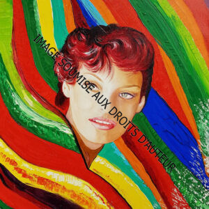 PEINTURE SUR TOILE VAGUE A L'AME - 60x82cm