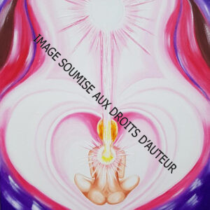 PEINTURE SUR TOILE MEDITATION - 46x55cm