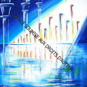 PEINTURE SUR TOILE TOURS-NEW-YORK - 50x61cm