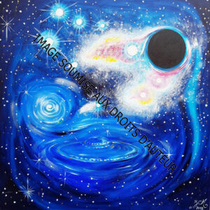 PEINTURE SUR TOILE TROU-NOIR - 80x80cm
